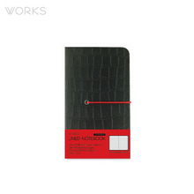 웍스 프리미엄 라인드 노트북 미니(92x151mm)-블랙(WAN-1313)